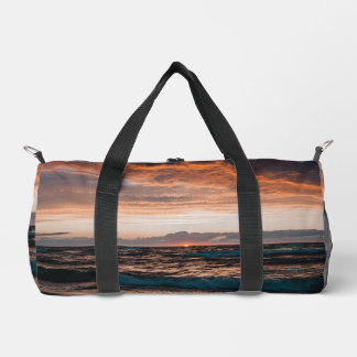 Duffle bag with ocean beach waves image ダッフルバッグ