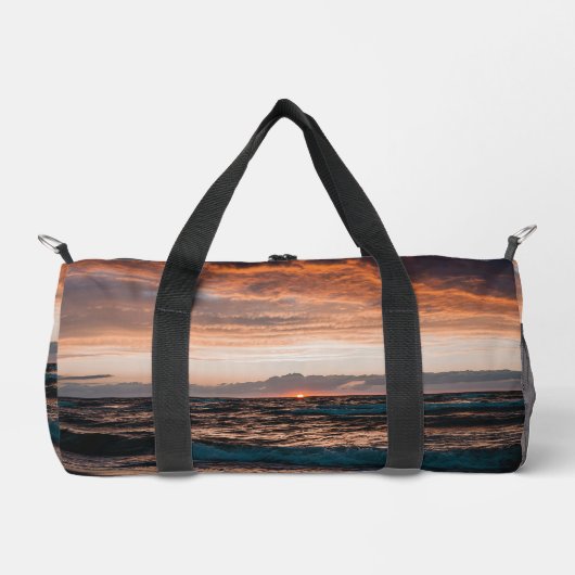 Duffle bag with ocean beach waves image ダッフルバッグ (正面)