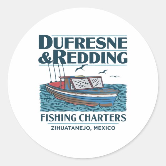 Dufresne And Redding フィッシングチャーター ラウンドシール (正面)