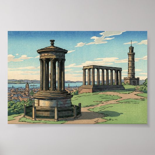 Dugald Stewart Monument on Calton Hill  ポスター (正面)