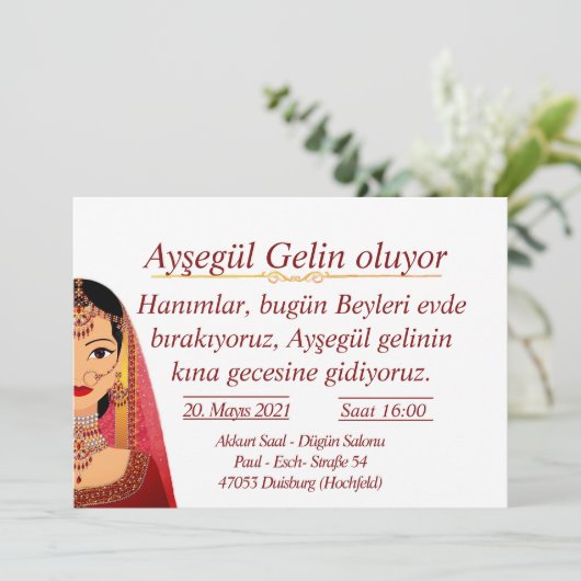 Dügün kina 招待状 (スタンド正面)