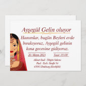 Dügün kina 招待状 (正面/裏面)