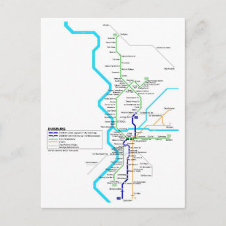 Duisburg地下鉄システムのはがき ポストカード
