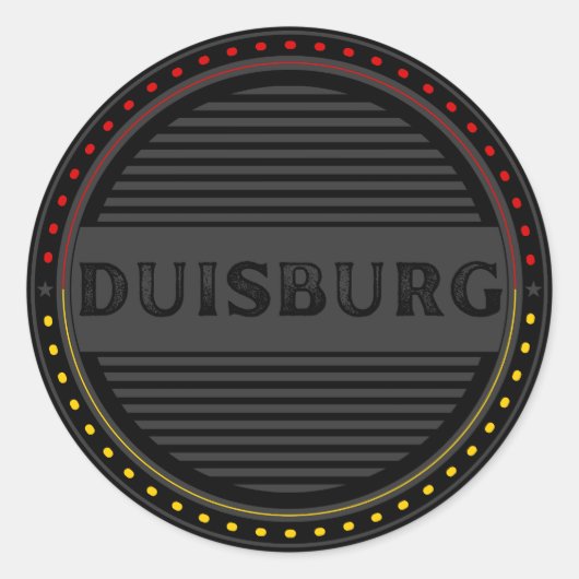 Duisburg City Pride Emblem – German Identity ラウンドシール (正面)