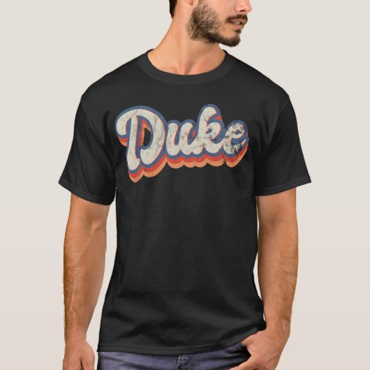 Duke 名前入り オーダーフォント 70年代 ギフト tシャツ (正面)