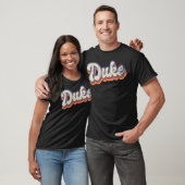 Duke 名前入り オーダーフォント 70年代 ギフト tシャツ (ユニセックス)