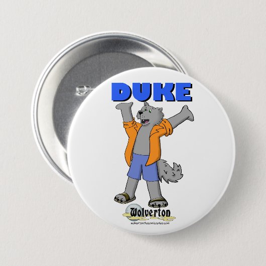 Duke Button 缶バッジ (正面&裏面)
