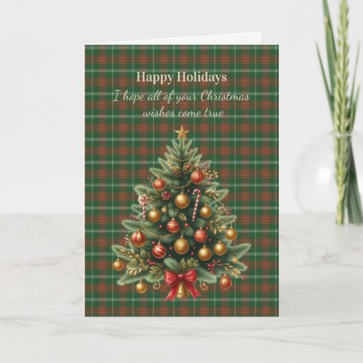 Duke of Rothesay Hunting Tartan Christmas シーズンカード (正面)