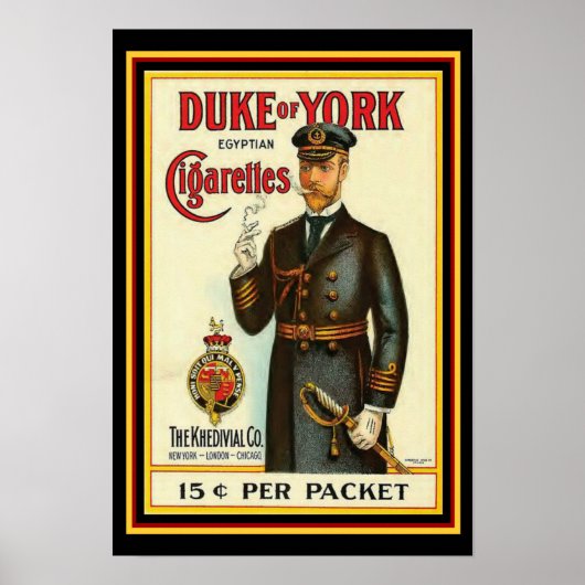 Duke of Yorkシガレットポスター13 x 19 ポスター (正面)