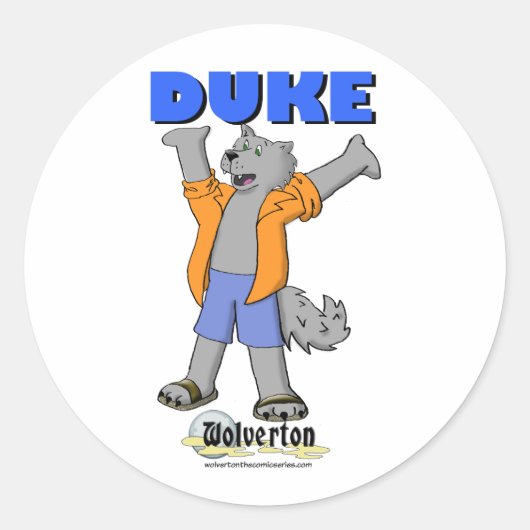 Duke Sticker ラウンドシール (正面)