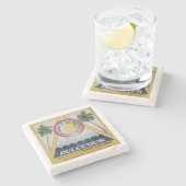 Dulceの露の大理石のコースター ストーンコースター (横)