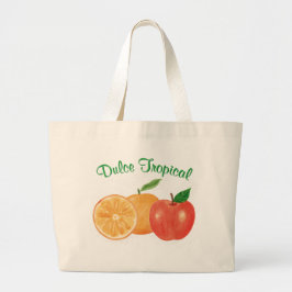 Dulce Tropical: naranja y manzana ラージトートバッグ