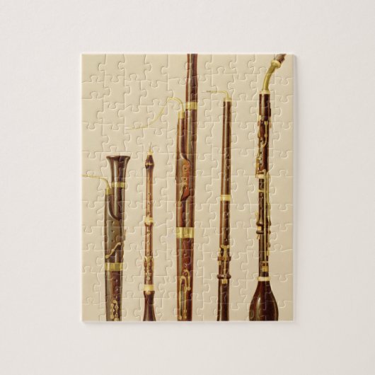 dulcianのoboe、バスーン、oboe da caccia a ジグソーパズル (縦)