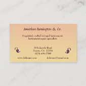 Dulcimer販売および修理 名刺 (裏面)