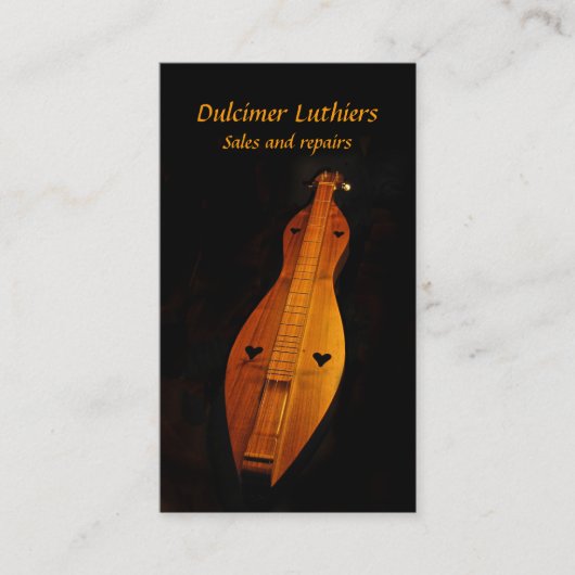 Dulcimer販売および修理 名刺 (正面)
