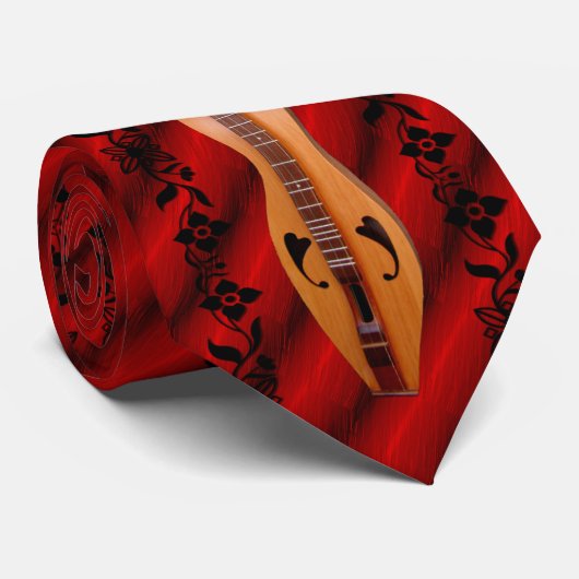 DULCIMER- – ルビーレッドつる植物 ネクタイ (ロール)