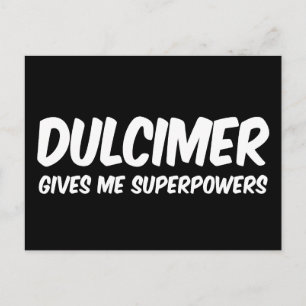 Dulcimer Superpowers おもしろい Superhero Music ポストカード