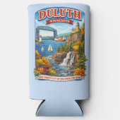 Duluth, Minnesota Souvenir Can Coolie North Shore スリム缶クーラー (正面)