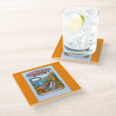 Duluth Minnesota Souvenir Coaster –Lake Superior ガラスコースター (アングル)