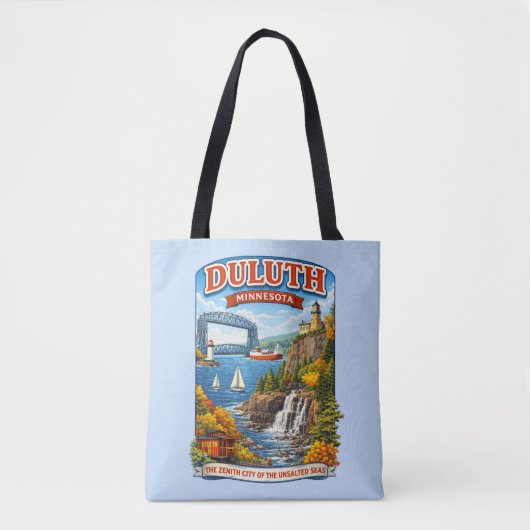 Duluth, Minnesota Souvenir Tote Bag, North Shore トートバッグ (正面)