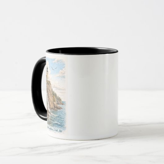 Duluth, MN, Split Rock Lighthouse Souvenir Mug マグカップ (正面左)