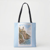 Duluth, MN, Split Rock Lighthouse Tote Bag トートバッグ (正面)