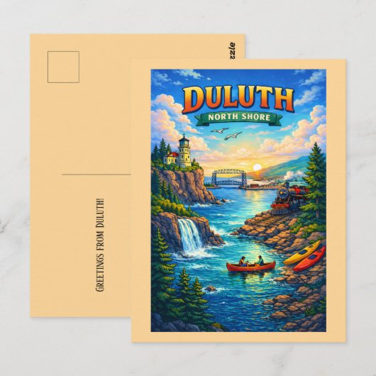 Duluth North Shore Minnesota Personalized Postcard ポストカード (正面/裏面)