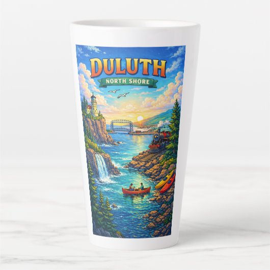 Duluth North Shore Minnesota Souvenir Latte Mug カフェラテマグ (正面)