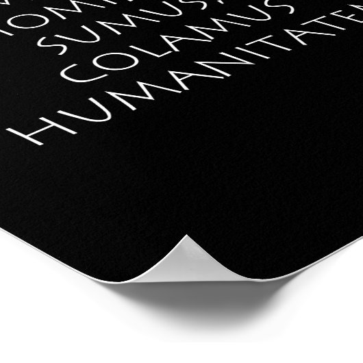 Dum inter homines sumus colamus humanitatem ポスター (角)