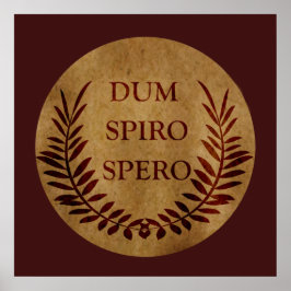 dum spiro spero, ラテン語のフレーズ ポスター