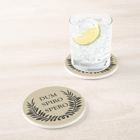 dum spiro spero，ラテン語フレーズ コースター (側面)