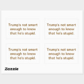 Dumb Stupid Trump's Not Smart Hankamer Artjunkhaus 長方形シール (シート)