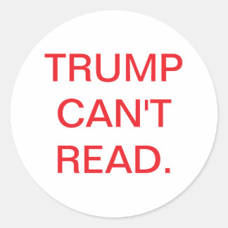 DUMB TRUMP CAN'T READ Hankamer Artjunkhaus COMIC ラウンドシール