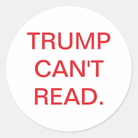 DUMB TRUMP CAN'T READ Hankamer Artjunkhaus COMIC ラウンドシール (正面)