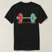 Dumbbell Donut Weights for Gym & Doughnuts Lover Tシャツ (デザイン正面)