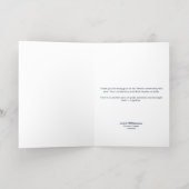 Dumbbell Season's Strength & Success Grey & White 箔グリーティングカード (内側レイダウン)