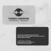 Dumbbell Weight Logo | Health Fitness 名刺 (正面/裏面)