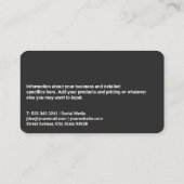 Dumbbell Weight Logo | Health Fitness 名刺 (裏面)