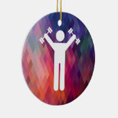 Dumbellは印に運動させます セラミックオーナメント (右)