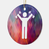 Dumbellは印に運動させます セラミックオーナメント (左)