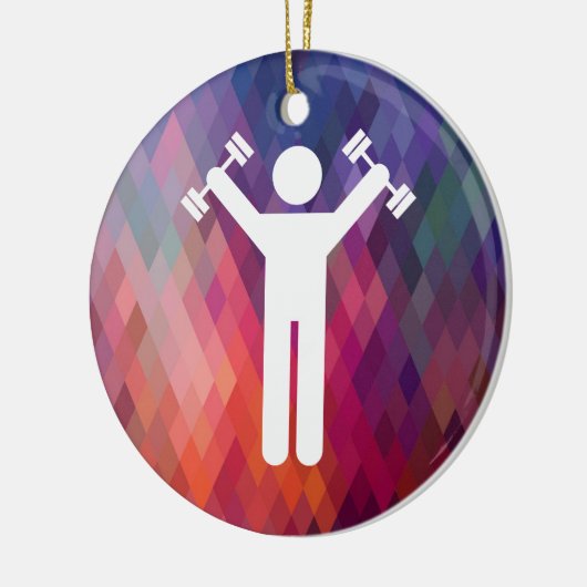Dumbellは印に運動させます セラミックオーナメント (左)