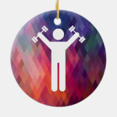 Dumbellは印に運動させます セラミックオーナメント (裏面)