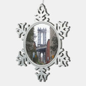 DUMBO，ブルックリン#2スノーフレークオーナメント スノーフレークピューターオーナメント (右)