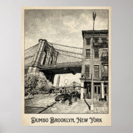 DUMBO Brooklyn New York — Iconic Bridge ポスター