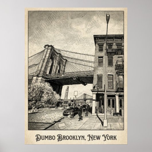 DUMBO Brooklyn New York — Iconic Bridge ポスター (正面)