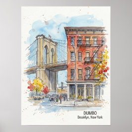 DUMBO Brooklyn New York — Iconic Bridge ポスター