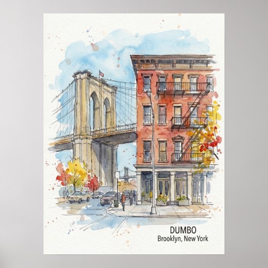 DUMBO Brooklyn New York — Iconic Bridge ポスター (正面)