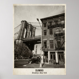 DUMBO Brooklyn New York — Iconic Bridge ポスター