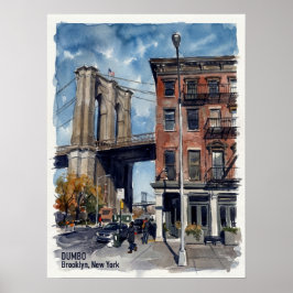 DUMBO Brooklyn New York — Iconic Bridge ポスター