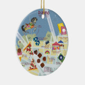 Dumbo Brooklyn New York Mapカスタマイズ可能な両面 セラミックオーナメント (右)